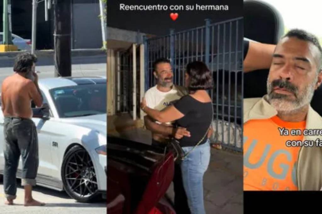 Indigente que se volvió viral en Monterrey se reencuentra con su familia